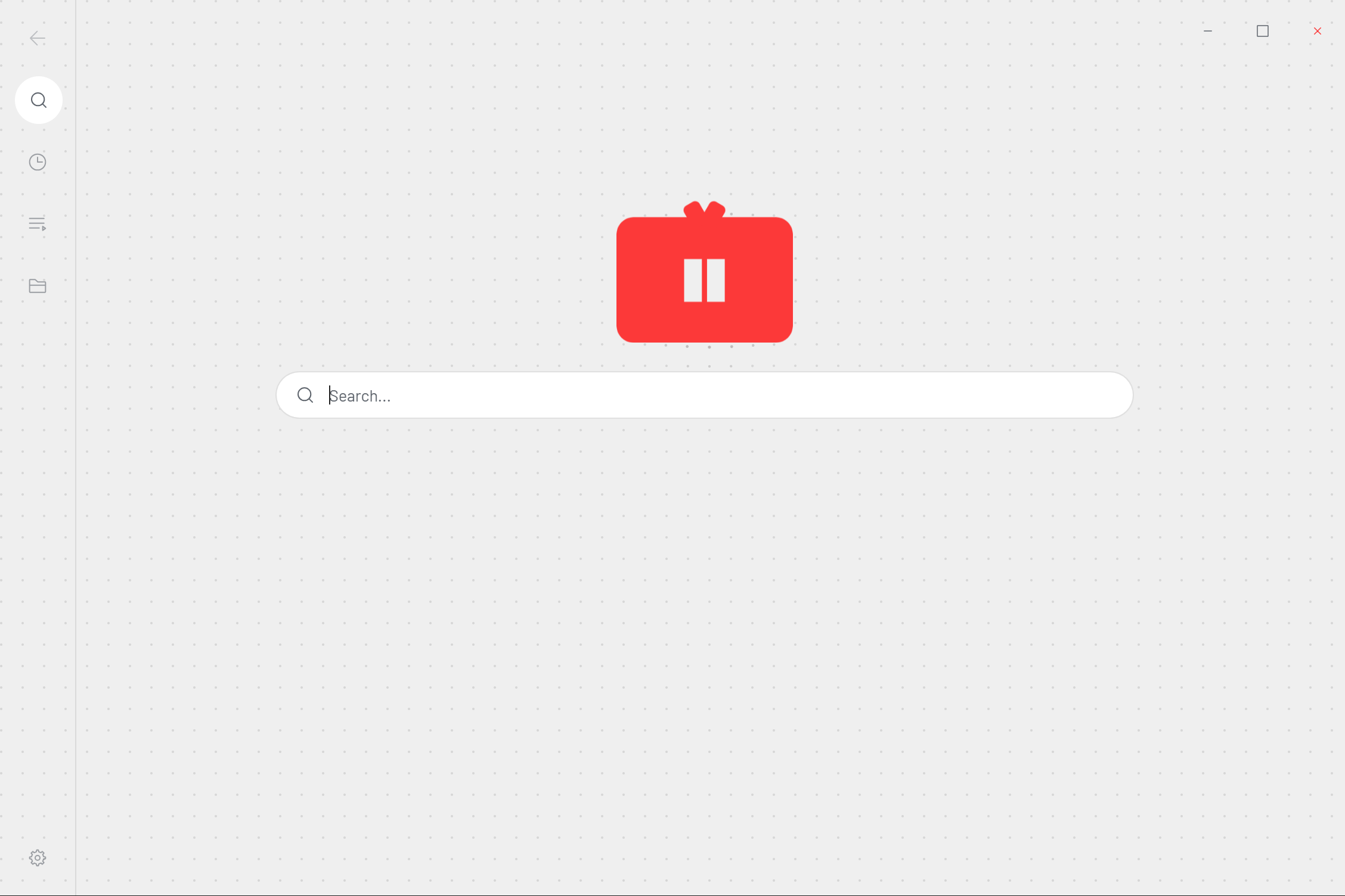 Mono for Desktop clean home screen with a search bar