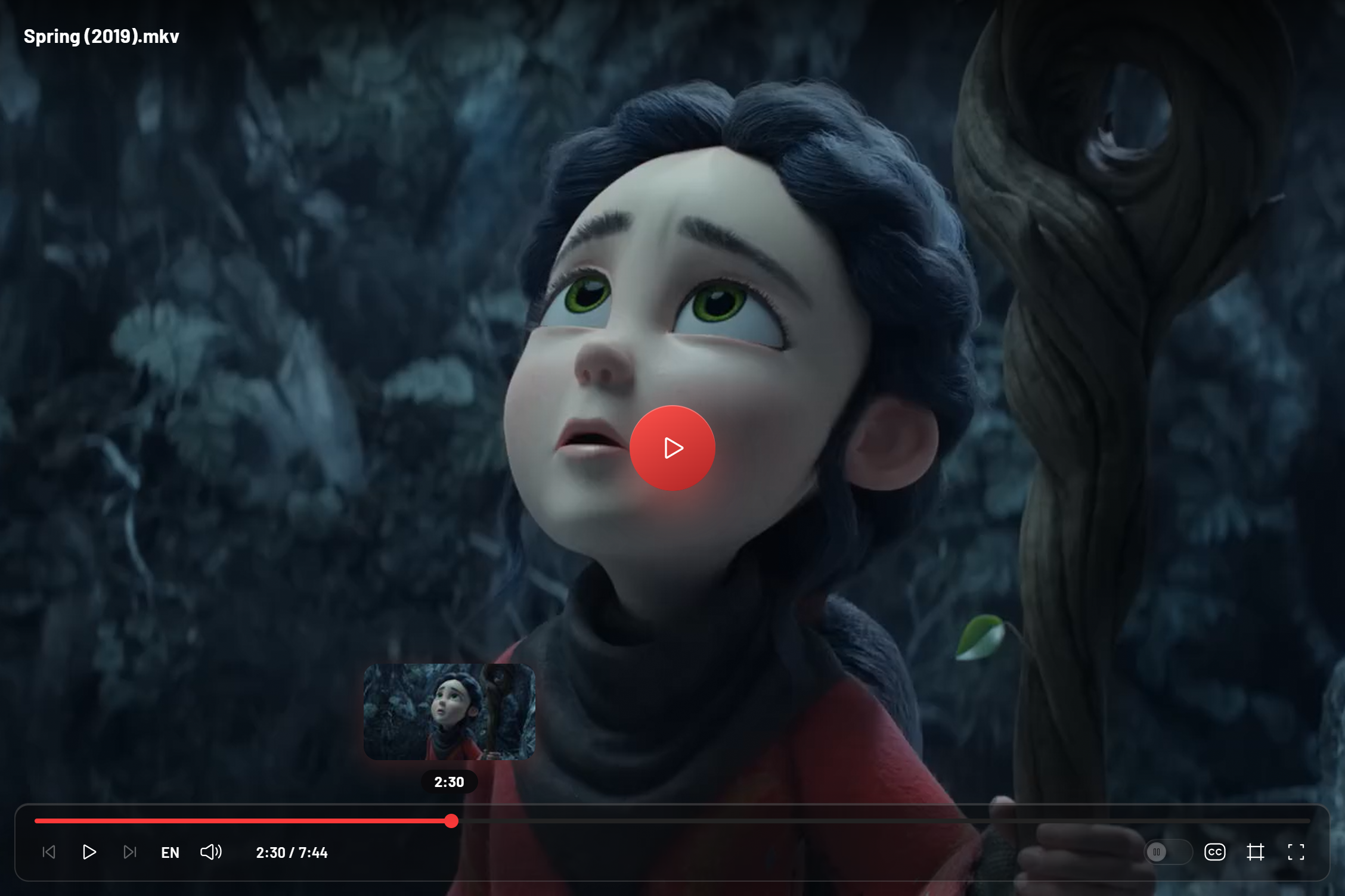 Mono for Desktop playing a video with a minimal player