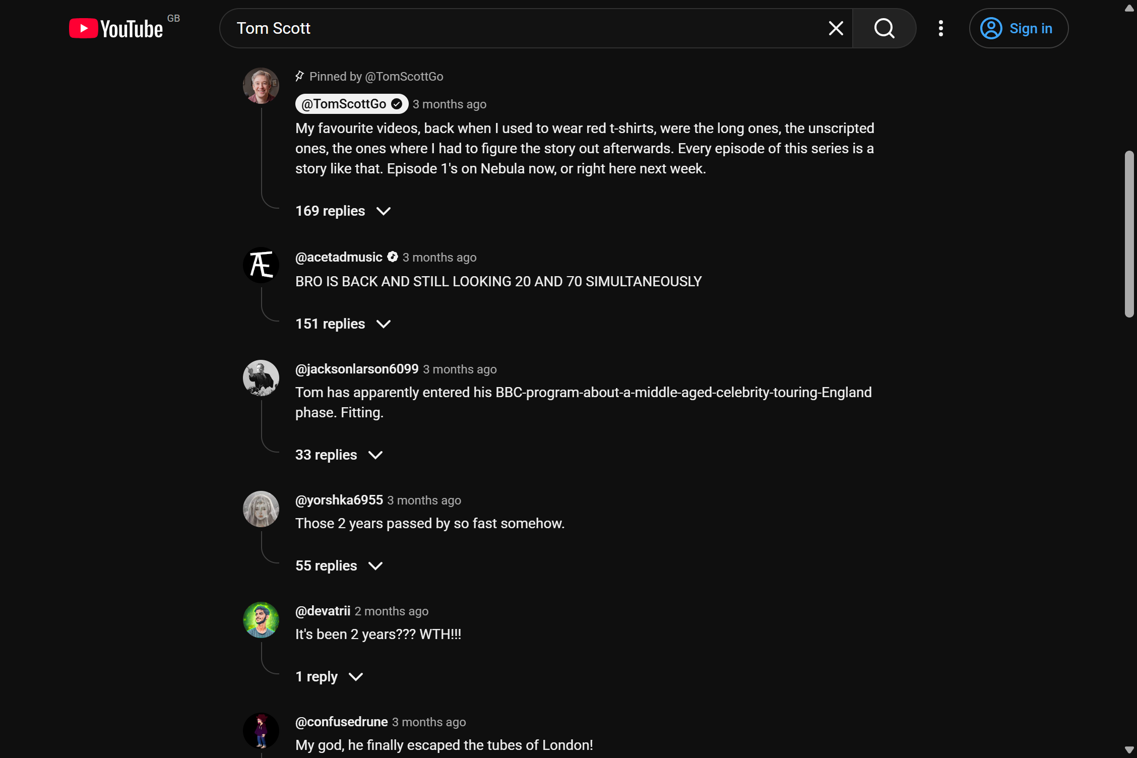 Read-only YouTube comments with no distractions